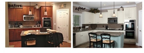 Before and After Cabinet Painting